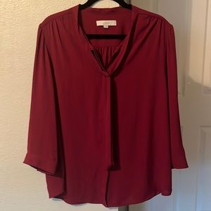 Ann Taylor Loft Dark Pink Top